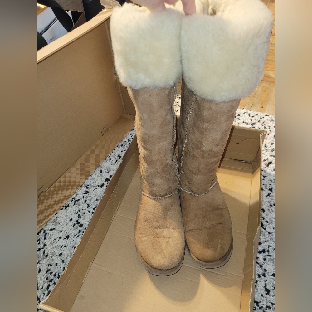 Tall Tan Over The Knee Bailey Button Ugg Boot